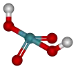 Ball-and-stick model of xenic acid