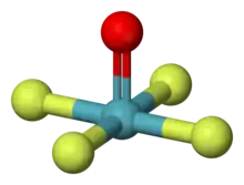 Ball-and-stick model of xenon oxytetrafluoride