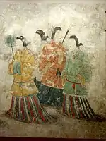 Early T'ang period palace maids, Shensi History Museum