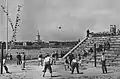 Warsaw, on the beach in the Fifties (YMCA HQ in the neighbourhood Saska Kępa).