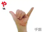 指文字：　や YA