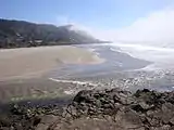 Beach and estuary at Yachats