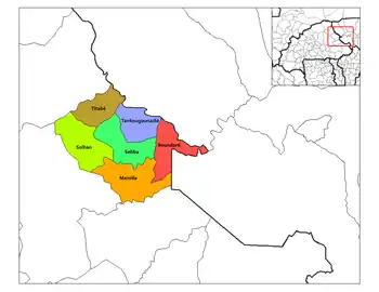 Titabé Department location in the province