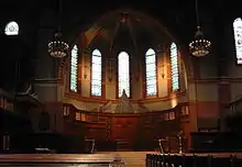 Battell Chapel (1874–76), Yale University, New Haven, Connecticut.