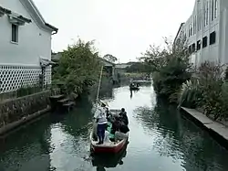 Canal in Yanagawa, and as known for sightseeing spot in Kyushu