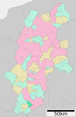 Location of Yasuoka in Nagano Prefecture