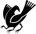 Mythical three-legged crow yatagarasu