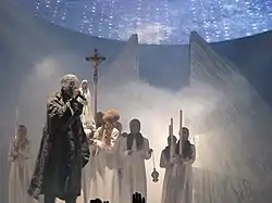 West on stage during the Yeezus Tour