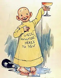 The comic artist also used white wine in his illustrations.