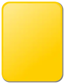 A yellow rectangle, denoting the yellow penalty card shown to a player being cautioned