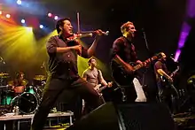 Mackin performing with Yellowcard in 2012