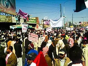 Image 18Protest in Sana'a, 3 February 2011 (from History of Yemen)