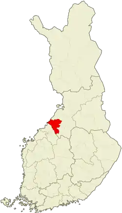 Location of Ylivieska sub-region