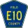 County Road E10 marker