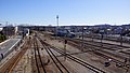 The view looking east from the station footbridge in February 2017