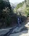 The upstream part of Yōrō Falls, Taki Valley and the trail for Mount Yōrō