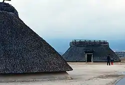 Reconstructed pit dwelling houses in Yoshinogari