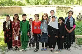 Young Khwahan's girls gather at the medical facility in Khwahan, Badakhshan Province, on 3 June 2012.