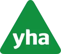 YHA logo (green triangle with initials YHA)