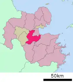 Location of Yufu in Ōita Prefecture