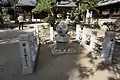 A soccer ball object in the shrine grounds, Yuzuruha Shrine [ja]