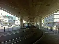 Zürich tram below Hardbrücke