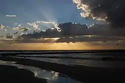 Beach in Ustronie Morskie in the evening