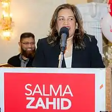 Salma Zahid as a Member of Parliament of Canada.