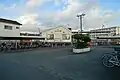 A view of the station forecourt.