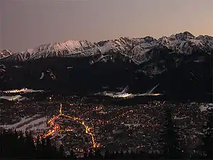 Zakopane at night