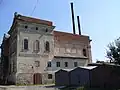 Ruins of the fire-gutted synagogue