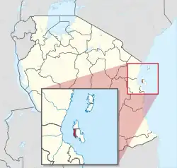 Location in Tanzania