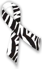 Zebra-print ribbon