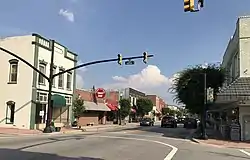 Downtown Zebulon at the intersection of Arendell Avenue and Horton Street