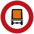 261: No Motor vehicles subject to Identification of Dangerous Goods