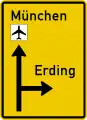 Sign on approaches to junctions