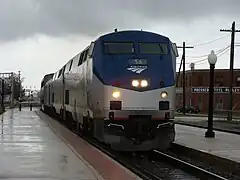 Amtrak #5, the westbound California Zephyr arriving on track 1