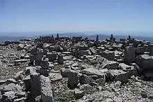 Temple of Zeus at the top of Attavyros Mountain