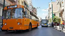 Image 96A ZiU-9 trolleybus in service in Piraeus, Greece, on the large Athens-area trolleybus system. The Russian-built ZiU-9 (also known as the ZiU-682), introduced in 1972, is the most numerous trolleybus model in history, with more than 45,000 built. In the 2000s it was effectively rendered obsolete by low-floor designs. (from Trolleybus)