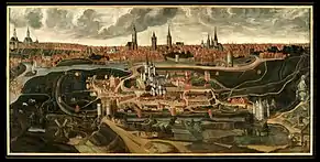 View on the city of Ghent of 1540.