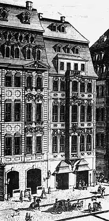 Image 36Café Zimmermann, Leipzig (engraving by Johann Georg Schreiber, 1732) (from History of coffee)