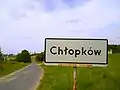 Entry sign, Chłopków, Poland