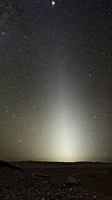 Zodiacal Light seen from Paranal.