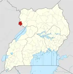 District location in Uganda