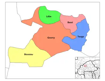 Gourcy Department location in the province