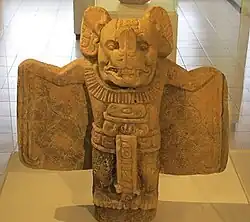 Camazotz sculpture on display at Museo Popol Vuh