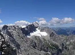 Zugspitze (2,962 m) seen from the Alpspitze