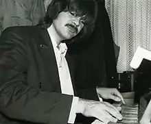 Axel Zwingenberger during the funeral service of Champion Jack Dupree, January 1992 in Hannover, Germany