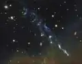 Image 11Herbig–Haro object HH 110 ejects gas through interstellar space.  (from Interstellar medium)