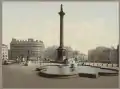 London statue between the fountains in Trafalgar Square, 1890